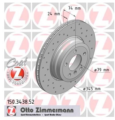 Zimmermann Tarcza hamulcowa 150.3438.52