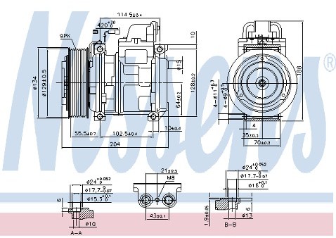 NISSENS Parownik klimatyzacji 92168
