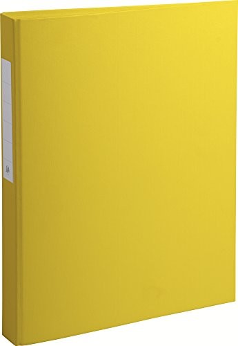 Exacompta 54381E segregator z twardego kartonu, 2 ringi, polipropylen, grzbiet 30 mm, format A4, żółty 54386E