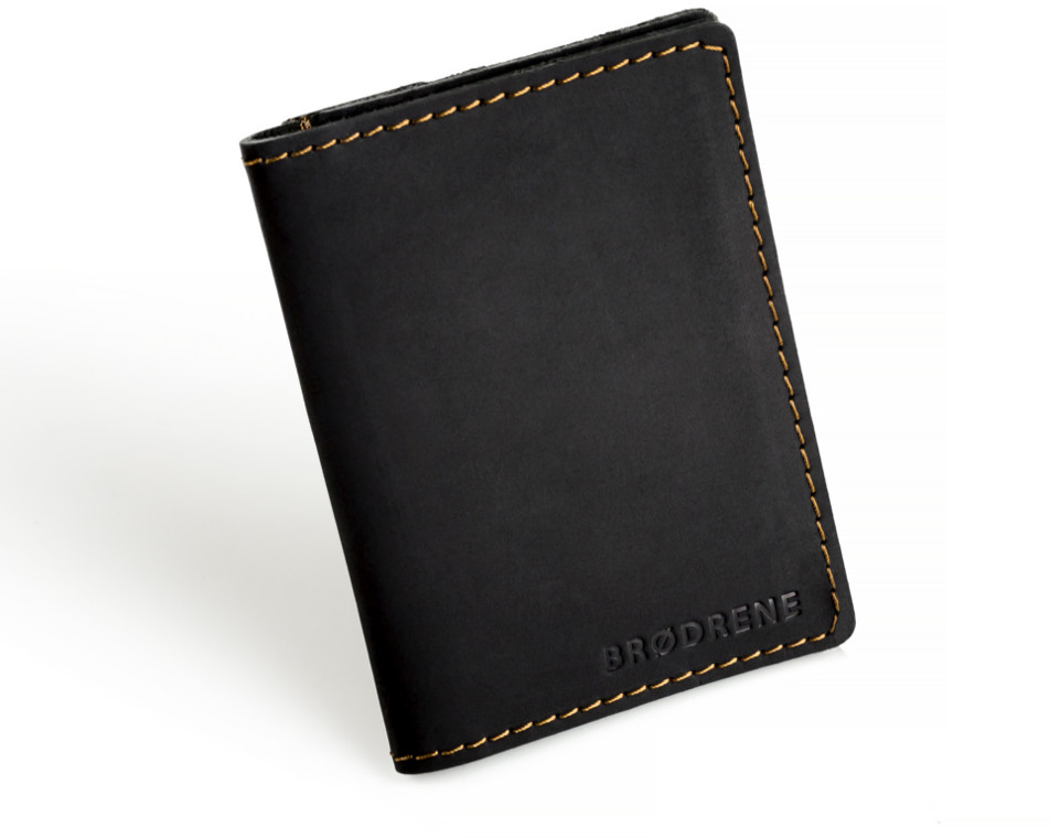 Brodrene Skórzany Cienki Portfel Slim Wallet Brodrene SW-04 SW04