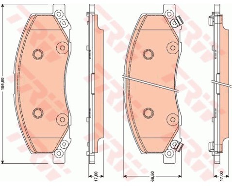 TRW Klocki hamulcowe - komplet GDB1781