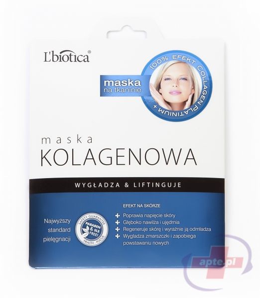 Lbiotica Kolagen Maska kolagenowa w postaci nasączonej tkaniny 1szt.