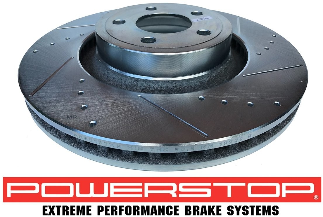 POWERSTOP Przednia WIERCONA NACINANA tarcza hamulcowa 352mm POWERSTOP Ford Mustang 2015 AR85157XPR