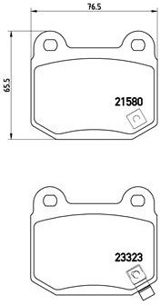 BREMBO Zestaw klocków hamulcowych, hamulce tarczowe P 56 048