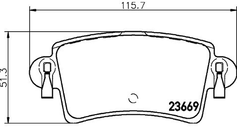 Mintex Zestaw klocków hamulcowych, hamulce tarczowe MDB2269