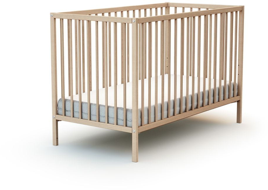 AT4 łóżeczko dziecięce Webaby 60x120 cm BUK nielakierowany