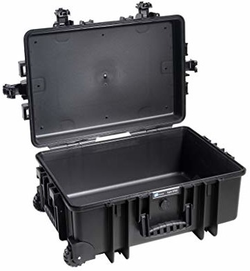 B&W International GmbH B&W Outdoor Case twarda walizka typ 6700 pusta (twarda walizka IP67, bez zawartości, wodoszczelna, wymiary wewnętrzne 53,5 x 36 x 22,5 cm, czarna) 6700/B
