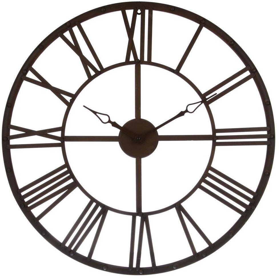 Atmosphera Brązowy metalowy zegar ścienny VINTAGE 70 cm B00H52TILI