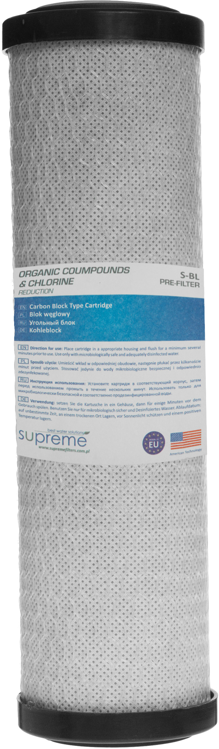 S-bl Filtr Wkład Węglowy Blok Supreme Filters 10''