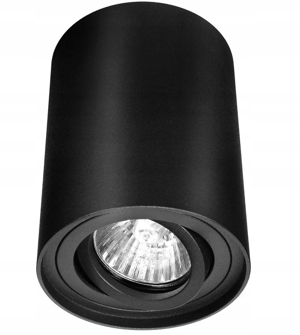 Decorativi Tuba GU10 sufitowa okrągłą lampa czarna bross regulowana 164 Decorativi 164