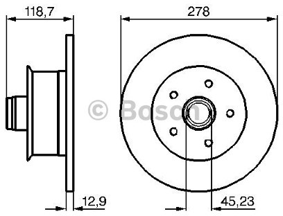 BOSCH Tarcze hamulcowe (komplet 2 sztuk) 0 986 478 136