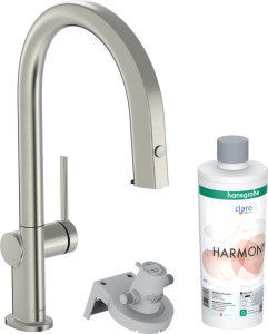 Hansgrohe 76800800 Aqittura M91 FilterSystem 210 wyciągana wylewka 1jet sBox zestaw startowy stal szlachetna