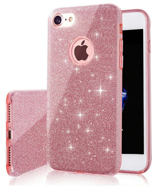 TelForceOne Nakładka Glitter 3in1 do iPhone 7 8 SE 2 różowa