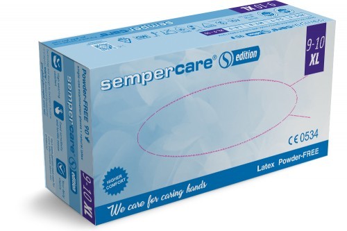 SEMPERCARE SEMPERCARE EDITION Rękawiczki lateksowe bezpudrowe XL 90 szt TOW007894