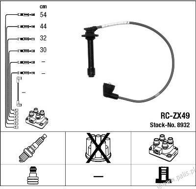 NGK Przewody zapłonowe 8932 RC-ZX49