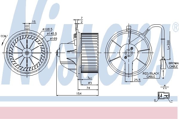 NISSENS Wentylator wnętrza NISSENS 87068