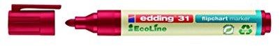 Edding 31 EcoLine marker do flipchartów  parent, czerwony 4-31002
