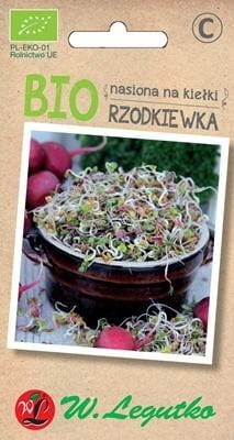 Nasiona na kiełki - Rzodkiewka BIO 10 g Legutko