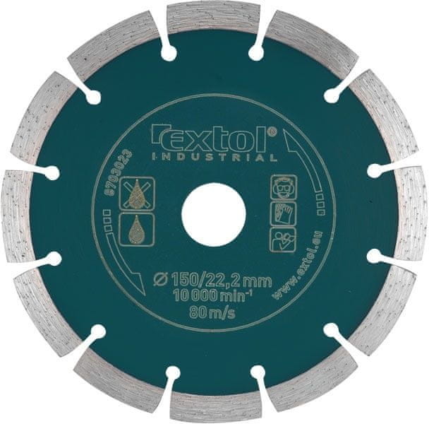 EXTOL Industrial ostrze segmentowe diamentowe Grab Cut 230x22,2mm cięcie na sucho