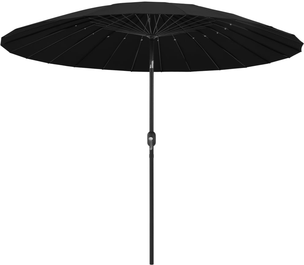 vidaXL Parasol ogrodowy na słupku aluminiowym, 270 cm, czarny vidaXL