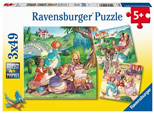 Ravensburger Verlag GmbH Kinderpuzzle - Kleine Prinzessinnen - 3x49 Teile Puzzle für Kinder ab 5 Jahren 05564