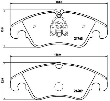 BREMBO Zestaw klocków hamulcowych, hamulce tarczowe P 85 098