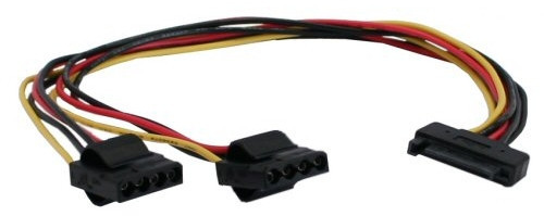 InLine SATA power cable 30cm to 2x 4pin molex