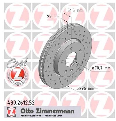 Zimmermann Tarcza hamulcowa 430.2612.52