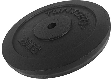 TUNTURI Plate Black 20.0 kg tarcze do sztangi, czarna, 20 kg 14TUSCL099