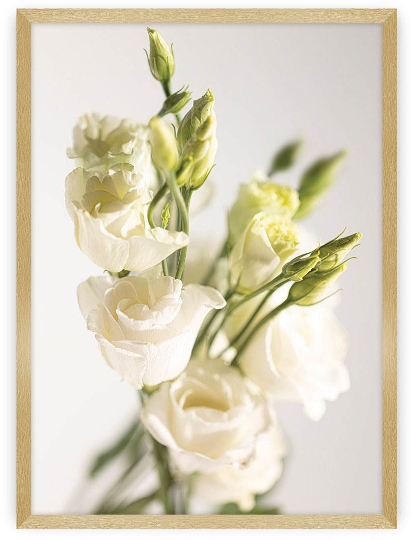 Dekoria Dekoria Plakat Elegant Flowers 21 x 30 cm Ramka Złota 218A-000-24