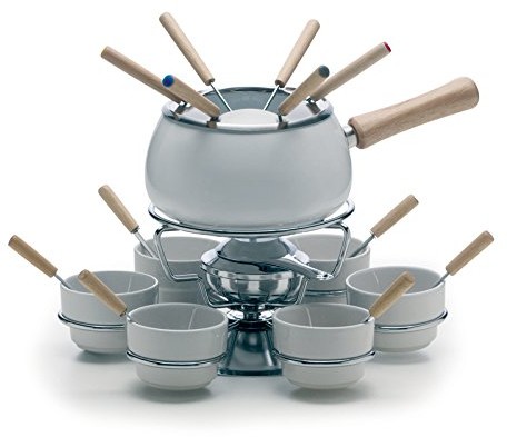 Brunch Time exc ¨ LSA zestaw do fondue, 22-częściowy, biały 32008