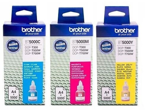 Brother Zestaw tuszy BT5000 BT-5000 CMY 3-pak BT5000CMY