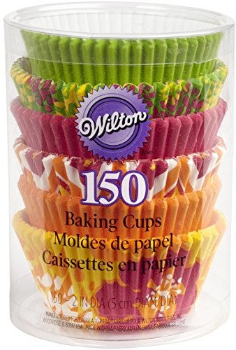 Wilton Standard szczęki miseczki Neon Florals 150/PKG, inne, wielokolorowy 153553
