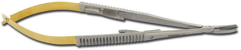 GIMA ZŁOTE CASTROVIEJO DO IGIEL - 14 cm Narzędzia medyczne zakrzywione i gładka końcówka GMA26552