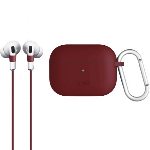 Apple UNIQ Etui Uniq Vencer AirPods Pro, bordowe 8886463672860