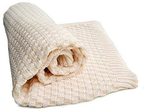 Sonnenstrick Dla obrus/kocyk dziecięcy/koc do przytulania/do robienia na drutach ze 100% bio bawełny kbA 80 x 80 cm