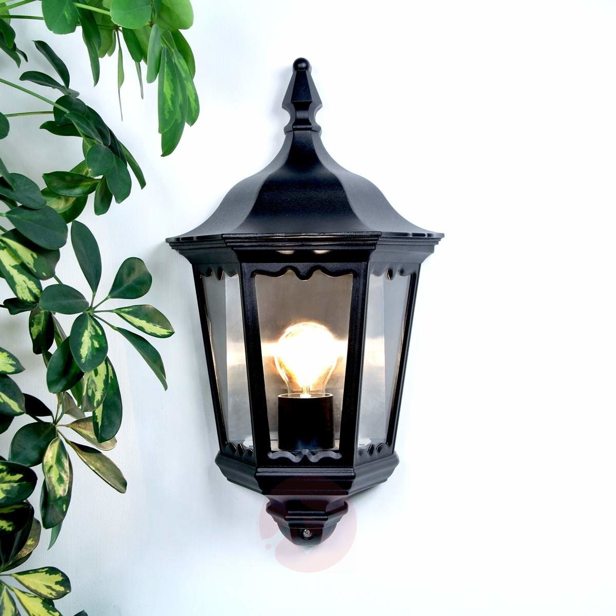 Lampenwelt Lampa ścienna zewnętrzna Lieva czarna