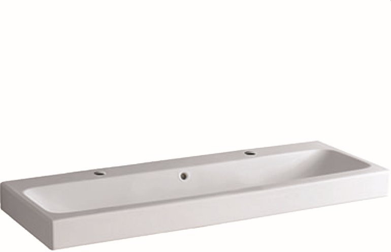 Geberit Ceramika iCon Umywalka wisząca lub meblowa 120x48,5 cm z otworami na baterie biała 124020000