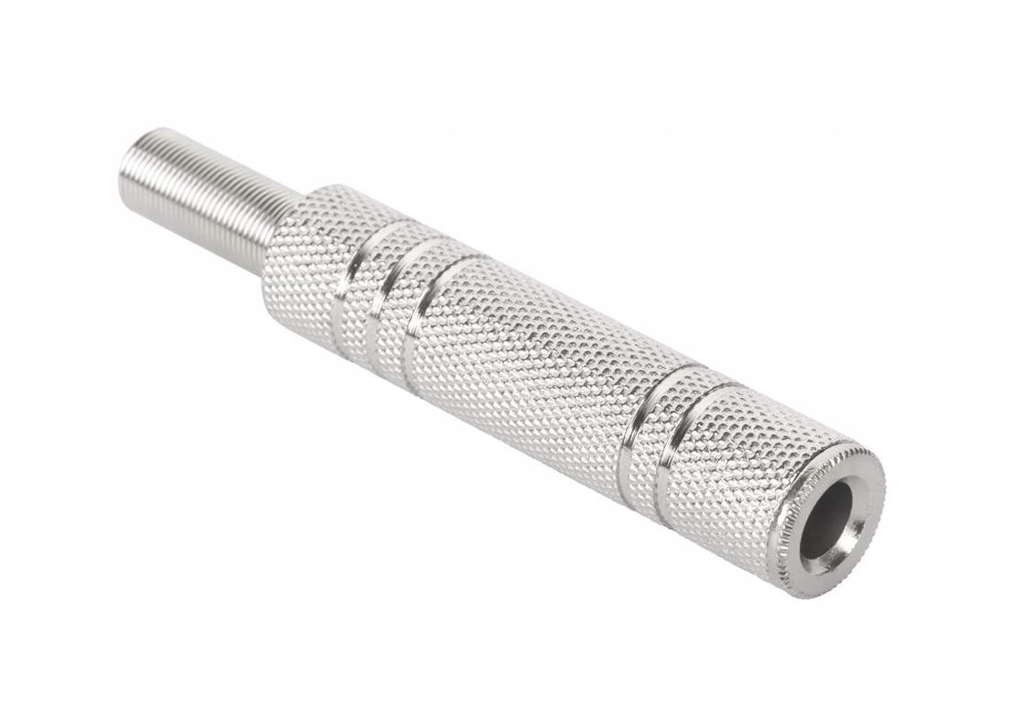 Gniazdo Jack 6,3 MM Stereo, Metalowy, Niklowany