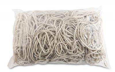 OFFICE PRODUCTS Gumki recepturki OFFICE PRODUCTS, średnica 80mm, 1,5x3mm, 60% kauczuku, 1000g, zgrzewka, białe 18108039-14