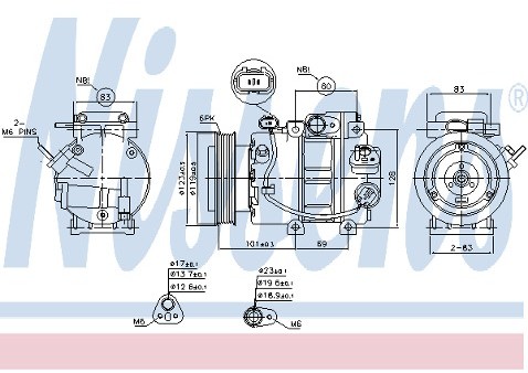 NISSENS SPRĘŻARKA KLIMATYZACJI NISSENS 890150 KIA SORENTO 10 NISSENS 890150