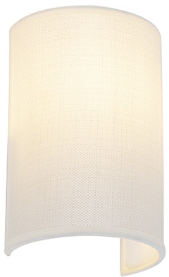 QAZQA Klasyczny kinkiet biały - Simple Drum Jute