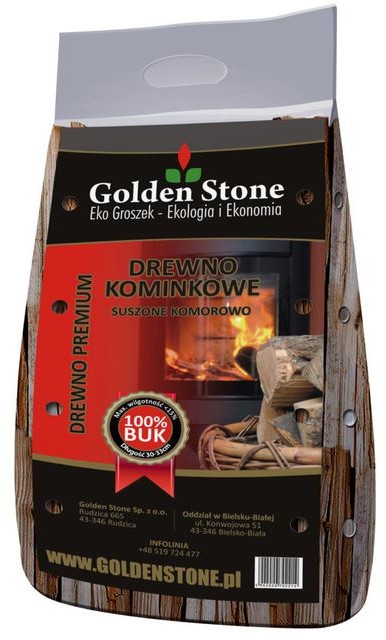 GOLDEN STONE Drewno SUSZONE KOMOROWO 10kg GOLDEN STONE