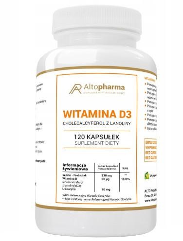 Altopharma Witamina D3 2000 IU + Prebiotyk + L-Leucyna 120 kapsułek 1146123