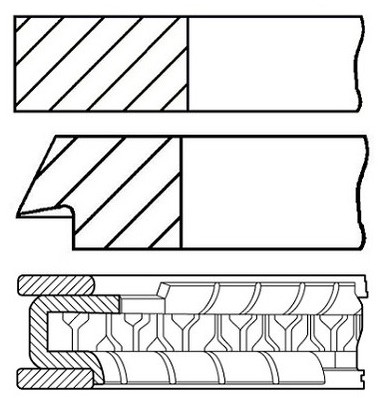 GOETZE Zestaw pierścieni tłokowych 08-136600-00