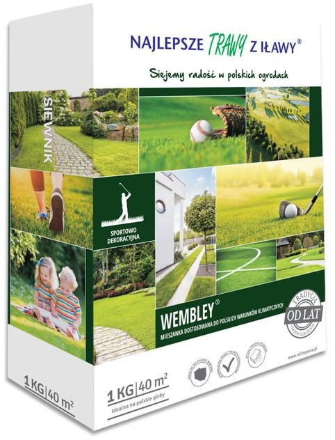 Najlepsze Trawy z Iławy Trawa sportowo - dekoracyjna WEMBLEY 1 kg
