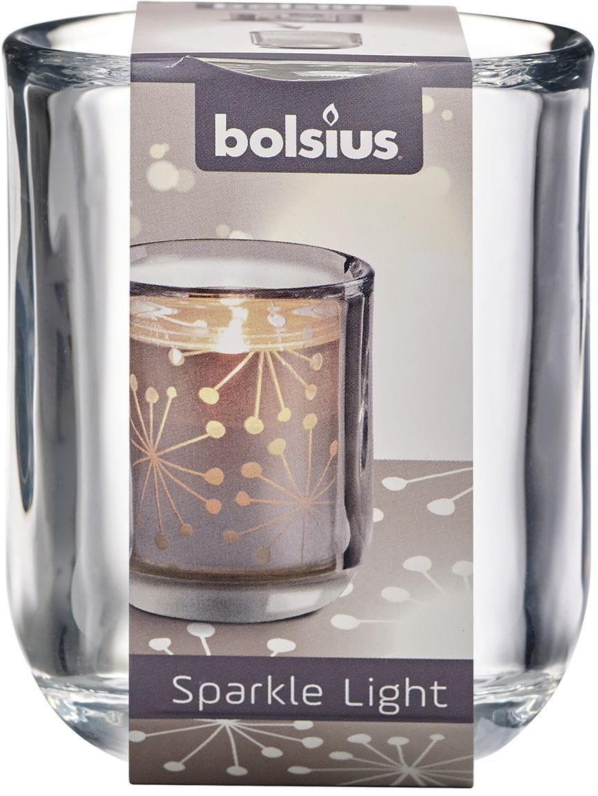 Bolsius Szklant świecznik Sparkle Light 87/71 classic oficjalny sklep internetowy YORK 4099830-002543