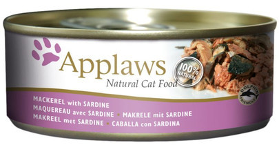 Applaws Cat Tin 12x(6x156g) Mackerel with Sardine mokra karma dla kota makrela i sarydnka