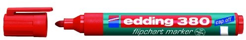 Edding e-380 10 sztuki marker końcówka okrągła, 1,5 do 3 MM, czerwony 4-380002