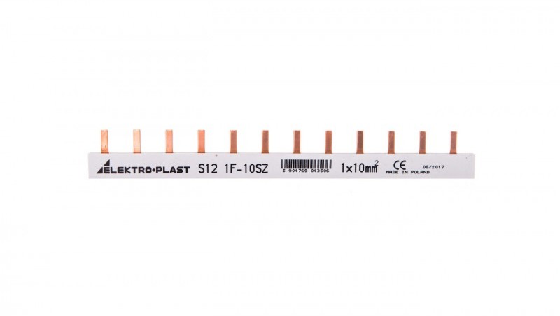 Elektro-Plast OPATÓWEK Szyna prądowa typu PIN 1P 10mm2 63A 12 pinów IZS101F12 45.202 45.202